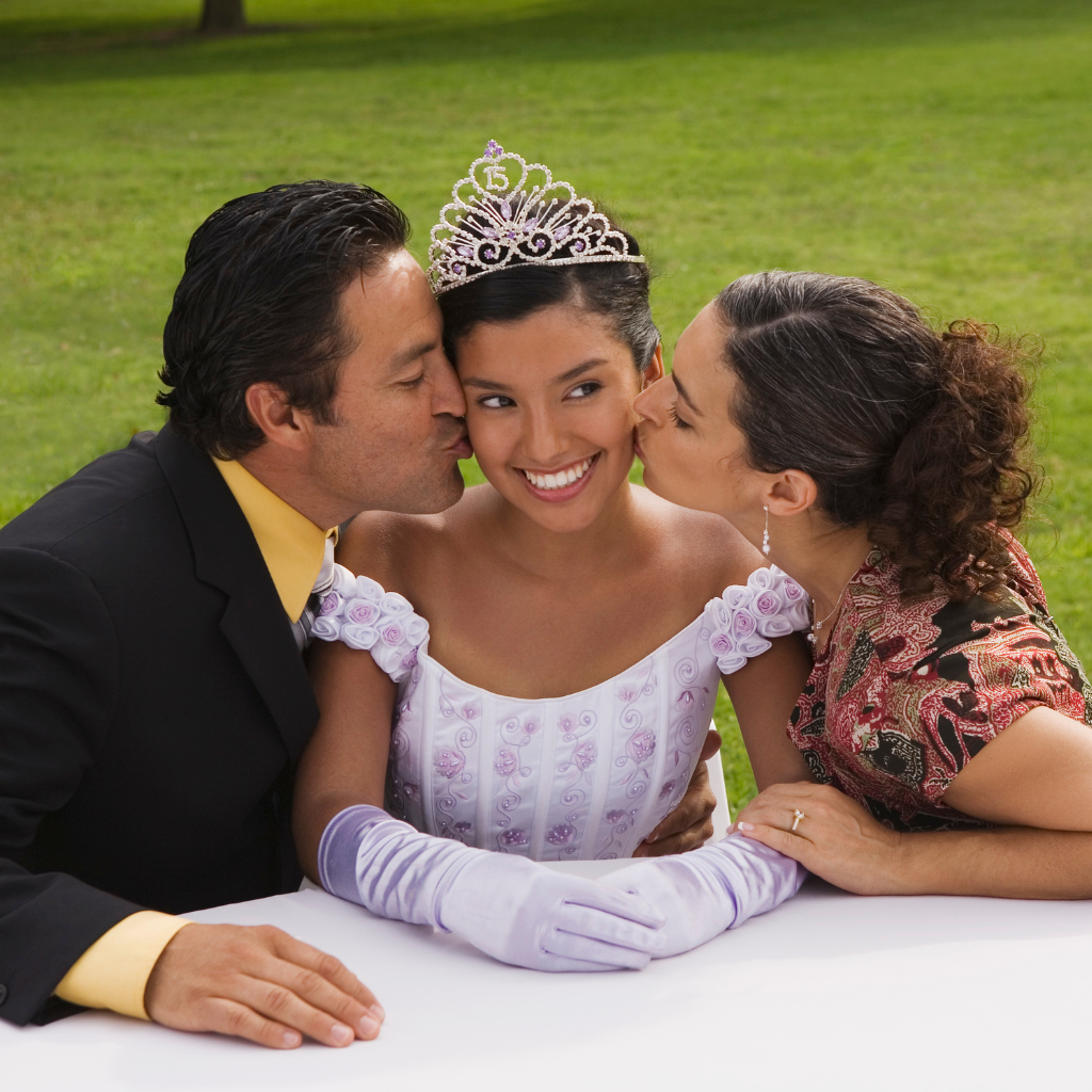 quinceanera-girl-parents LK Celebrations Quinceanera event planning